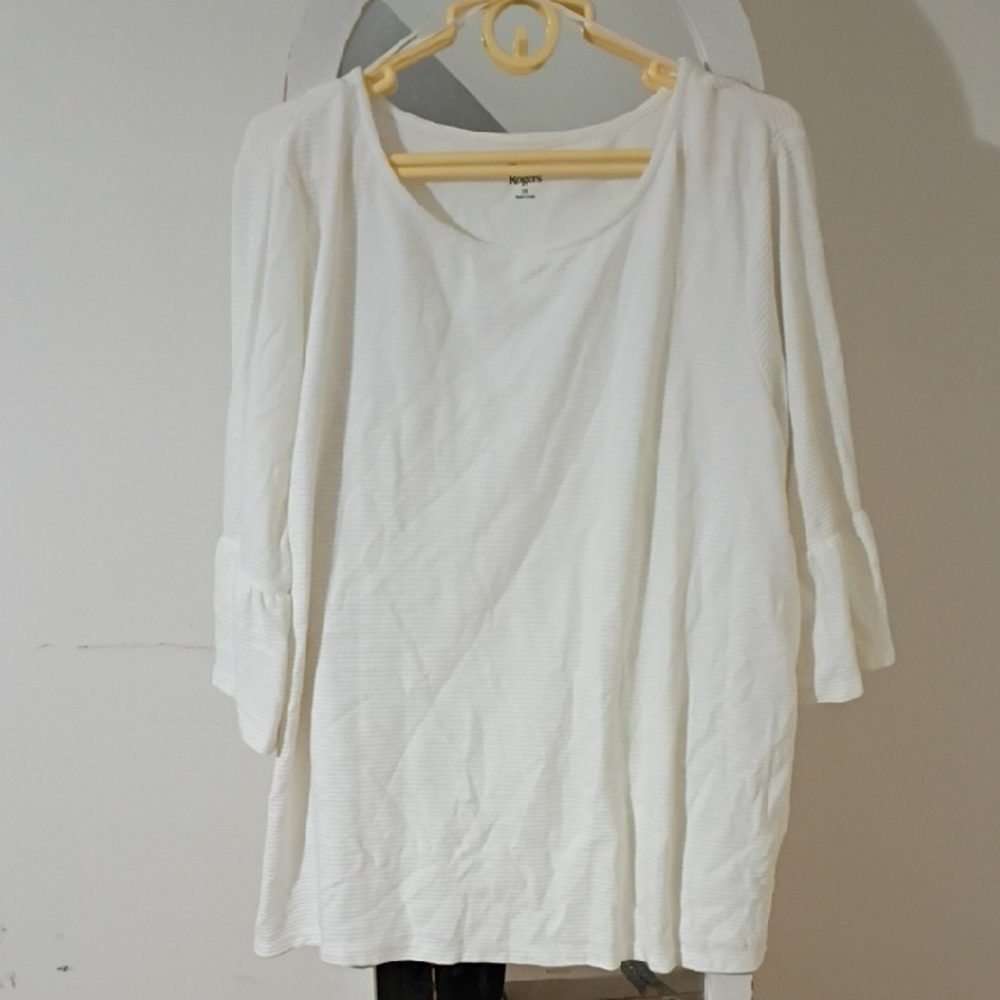 Kim Rogers Classic White Long Sleeve Top